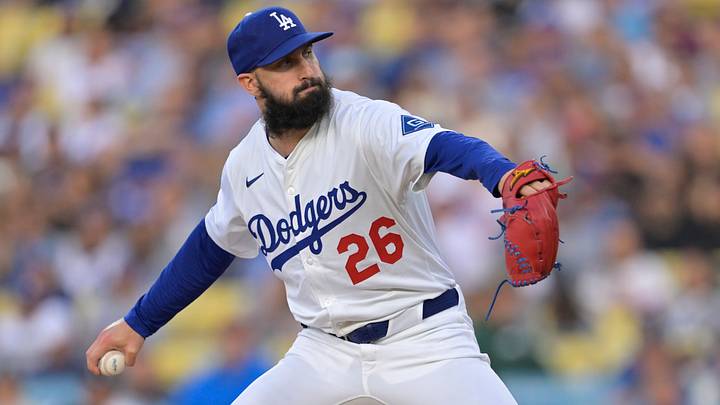 Jun 4, 2025; Los Angeles, California, USA; Los Angeles Dodgers pitcher Tony Gonsolin (26) delivers a pitch during the first inning against the New York Mets at Dodger Stadium. Mandatory Credit: Jayne Kamin-Oncea-Imagn Images Jun 4, 2025; Los Angeles, California, USA; Los Angeles Dodgers pitcher Tony Gonsolin (26) delivers a pitch during the first inning against the New York Mets at Dodger Stadium. Mandatory Credit: Jayne Kamin-Oncea-Imagn Images