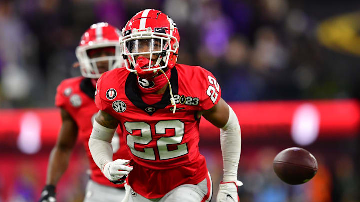 Jan 9, 2023; Inglewood, CA, USA; Georgia Bulldogs defensive back Javon Bullard (22) celebrates after