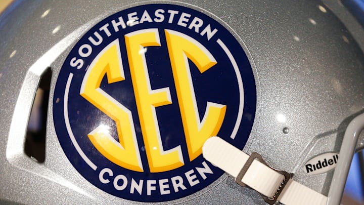 SEC logo seen during SEC Media Days SEC logo seen during SEC Media Days