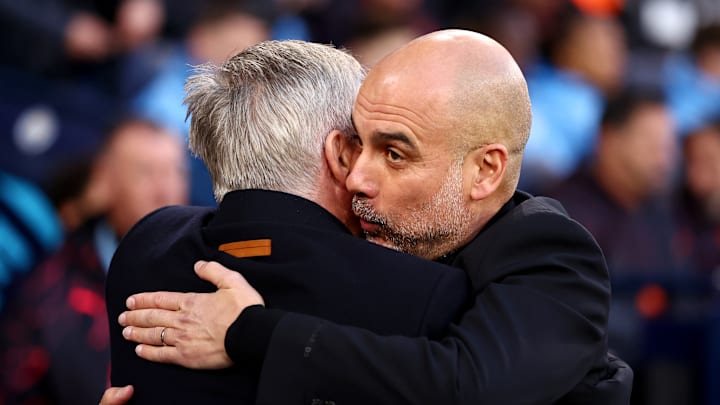 Carlo Ancelotti et Pep Guardiola - Man City-Real Madrid