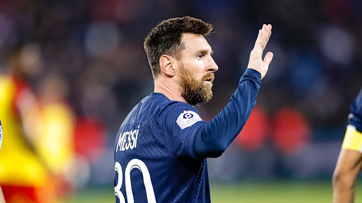 Lionel Messi clocked up another landmark goal for Paris Saint-Germain against Lens on Saturday night Lionel Messi clocked up another landmark goal for Paris Saint-Germain against Lens on Saturday night