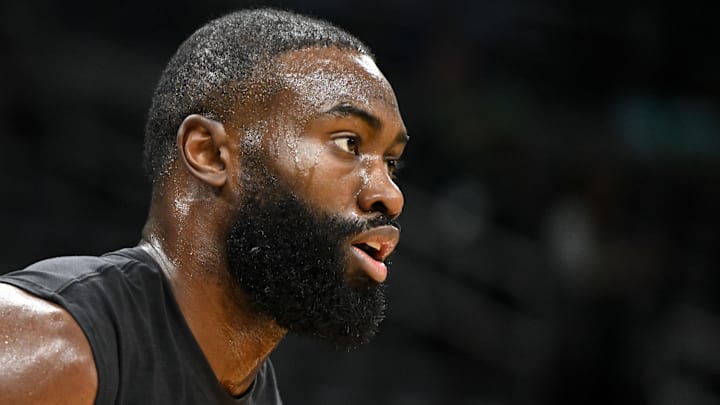 Oct 12, 2025; Boston, Massachusetts, USA; Boston Celtics guard/forward Jaylen Brown (7) takes a shot before a game against the Cleveland Cavaliers at TD Garden. Mandatory Credit: Brian Fluharty-Imagn Images Oct 12, 2025; Boston, Massachusetts, USA; Boston Celtics guard/forward Jaylen Brown (7) takes a shot before a game against the Cleveland Cavaliers at TD Garden. Mandatory Credit: Brian Fluharty-Imagn Images