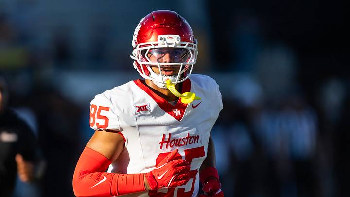 Oct 25, 2025; Tempe, Arizona, USA; Houston Cougars tight end Traville Frederick Jr. (85) against the Arizona State Sun Devils at Mountain America Stadium. Mandatory Credit: Mark J. Rebilas-Imagn Images Oct 25, 2025; Tempe, Arizona, USA; Houston Cougars tight end Traville Frederick Jr. (85) against the Arizona State Sun Devils at Mountain America Stadium. Mandatory Credit: Mark J. Rebilas-Imagn Images