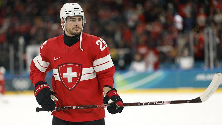 Timo Meier of Switzerland: Geoff Burke-Imagn Images
