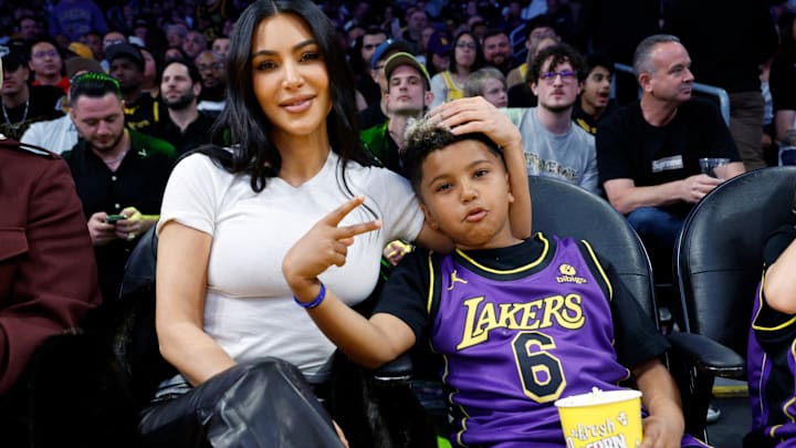 Celebrities At The Los Angeles Lakers Game