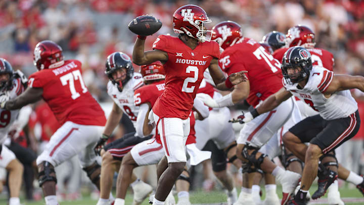 Houston will need a big game from quarterback Zeon Chriss (2) in order to upset No. 17 Kansas State on Saturday. Houston will need a big game from quarterback Zeon Chriss (2) in order to upset No. 17 Kansas State on Saturday.