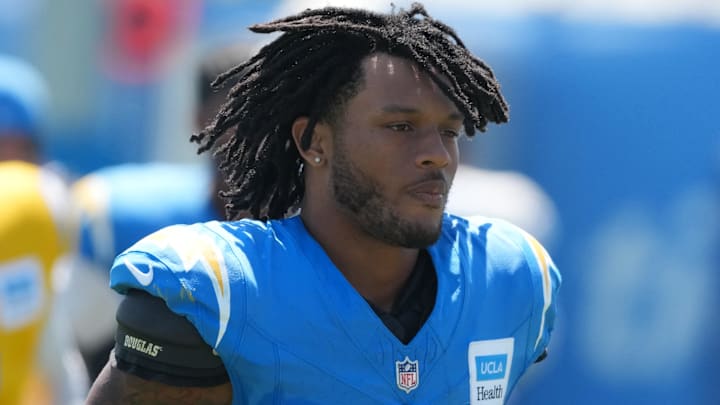 Los Angeles Chargers running back Omarion Hampton.