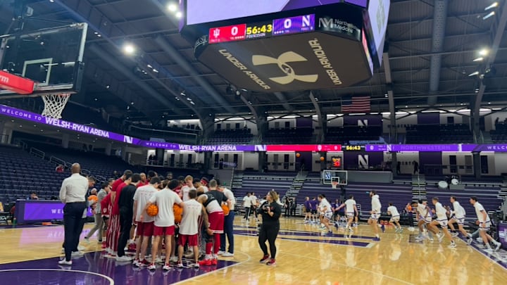 Indiana gets ready to face Northwestern at 7 p.m. ET Wednesday at Welsh-Ryan Arena in Evanston, Ill. Indiana gets ready to face Northwestern at 7 p.m. ET Wednesday at Welsh-Ryan Arena in Evanston, Ill.