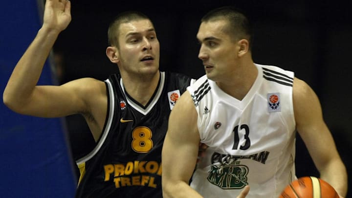 Filip Masiulis (L) of Prokom Trefl Sopot