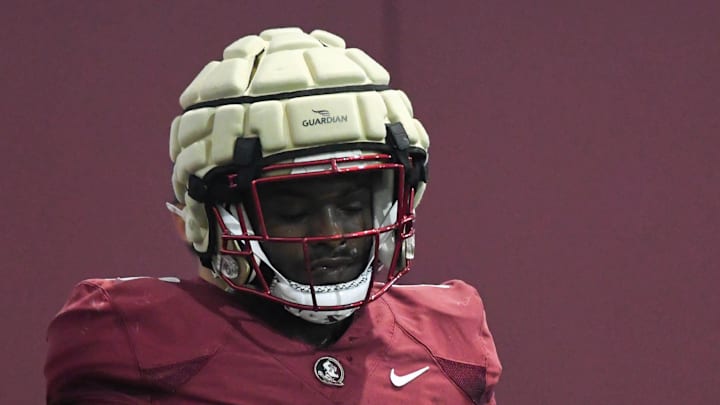 Florida State football players take part in drills during an FSU spring football practice of the 2023 season on Thursday, March 30.

Dj Lundy 1 Of 1