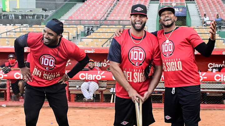 Albert Pujols fue una de las figuras de los Leones del Escogido de la LIDOM