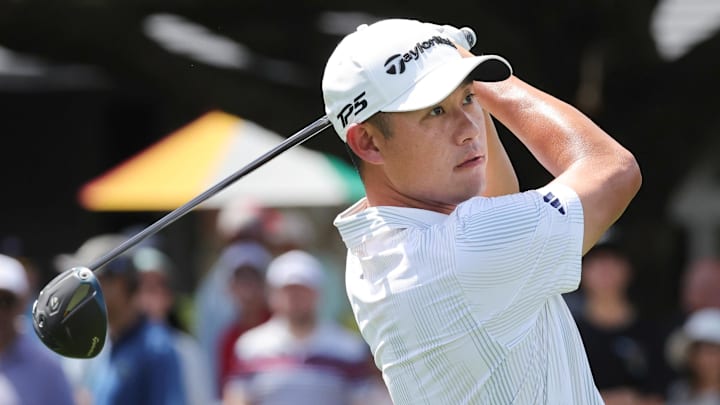 Collin Morikawa withdrew from the Players Championship after one hole Thursday.