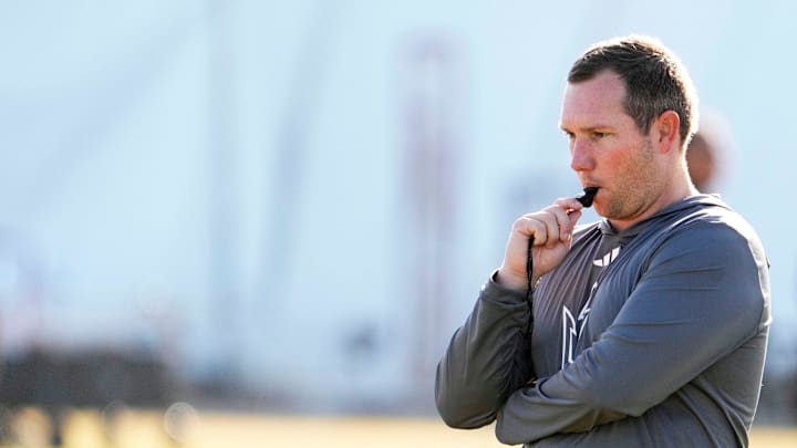 Arizona State head coach Kenny Dillingham during workouts at Kajikawa Practice fields on Dec. 20, 2024. Arizona State head coach Kenny Dillingham during workouts at Kajikawa Practice fields on Dec. 20, 2024.