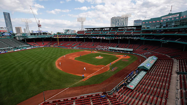 Sep 6, 2020; Boston, Massachusetts, USA; An empty Fenway Park is seen during the game between the Boston Red Sox and the Toronto Blue Jays. Mandatory Credit: Winslow Townson-Imagn Images