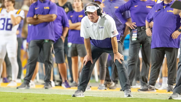 Tigers head coach Brian Kelly as LSU Tigers take on the the Army Black Knights in Tiger Stadium in Baton Rouge, Louisiana, October. 21, 2023. Tigers head coach Brian Kelly as LSU Tigers take on the the Army Black Knights in Tiger Stadium in Baton Rouge, Louisiana, October. 21, 2023.