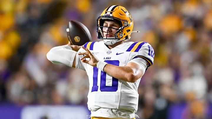 LSU quarterback Sam Leavitt. LSU quarterback Sam Leavitt.