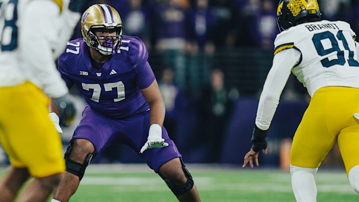 Max McCree drew his third UW start at left tackle against Michigan.