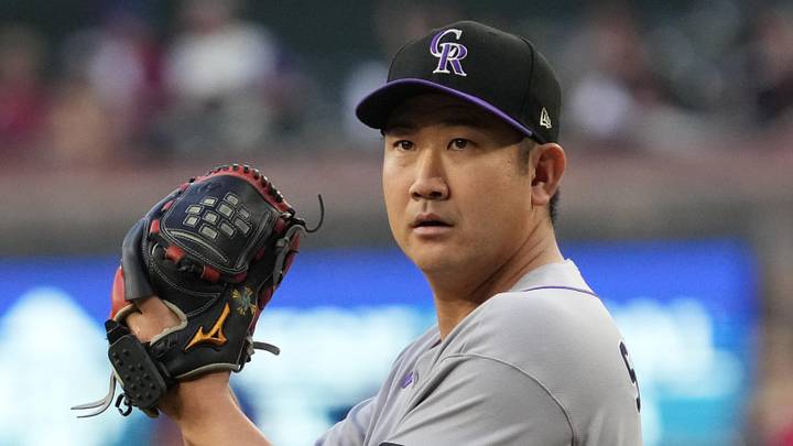 Colorado Rockies pitcher Tomoyuki Sugano