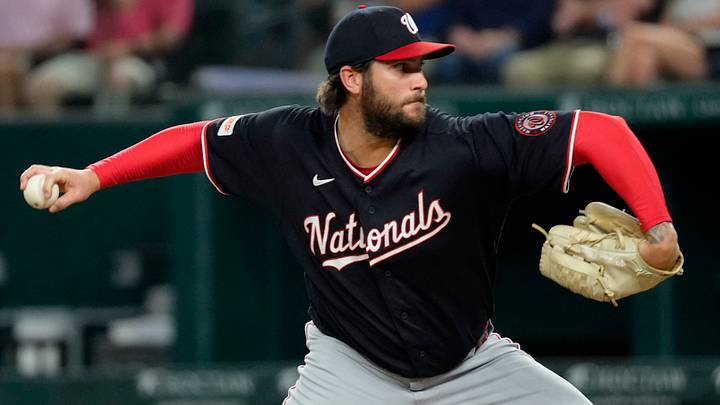 Washington Nationals pitcher Trevor Williams. Credit: Jim Cowsert-Imagn Images