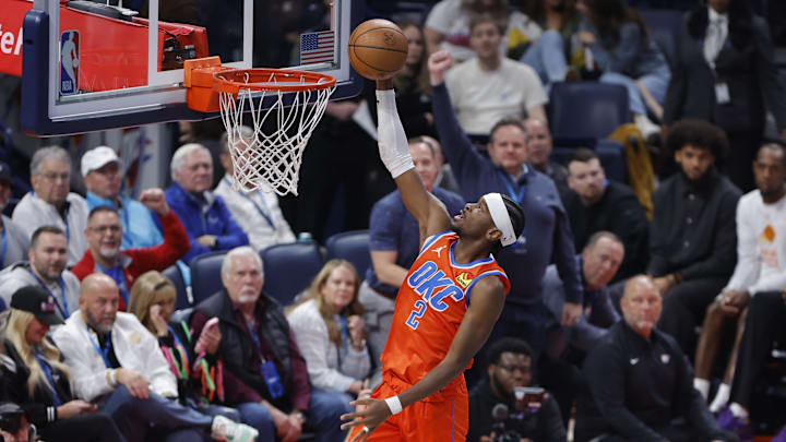 The Oklahoma City Thunder and guard Shai Gilgeous-Alexander are favored on Saturday night.