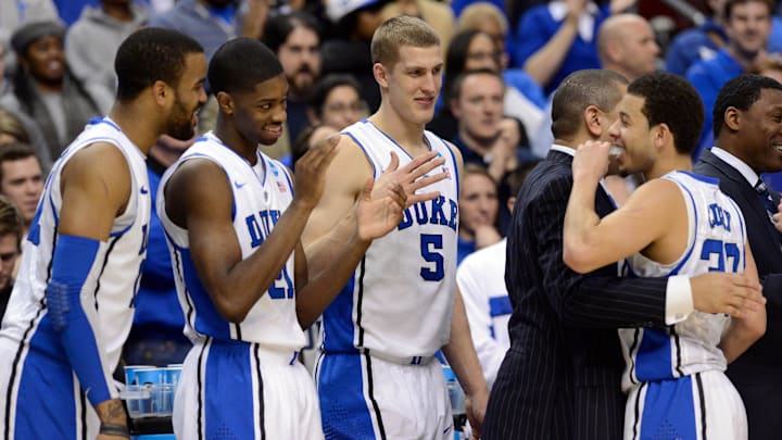 Duke basketball center Mason Plumlee Duke basketball center Mason Plumlee
