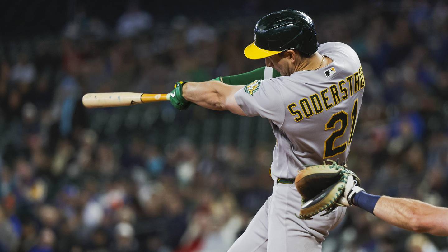 Tyler Soderstrom Exits Tuesday's Game Early vs. Royals