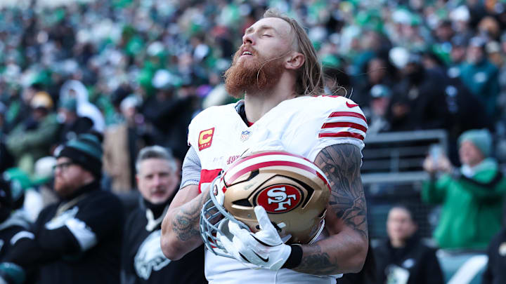 Kittle is out for the postseason after suffering an injury during the team's win over the Eagles.