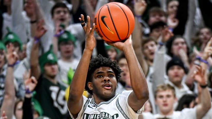 Michigan State guard Jase Richardson is enjoying a spectacular freshman season with the Spartans, but he outdid himself with a dazzling drive and score against Oregon on Feb. 8 in a Big 10 contest.