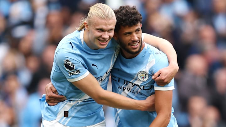 Haaland e o luso-brasileiro Matheus Nunes balançaram as redes