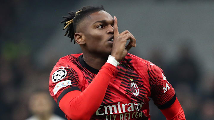 Rafael Leao a pu célébrer son but pour l'AC Milan face au PSG