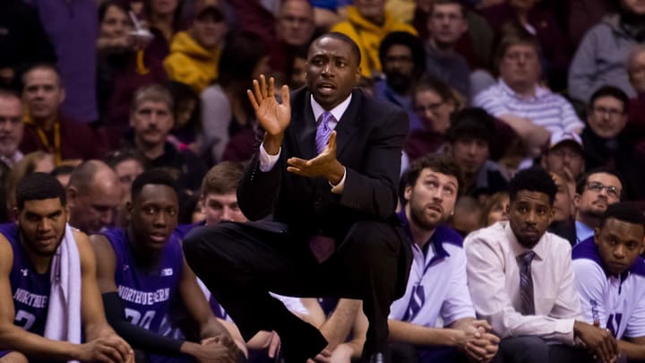 Feb 18, 2015; Minneapolis, MN, USA; Northwestern Wildcats assistant coach Armon Gates claps in the second half against the Minnesota Gophers at Williams Arena. The Northwestern Wildcats beat the Minnesota Gophers 72-66. Mandatory Credit: Brad Rempel-Imagn Images Feb 18, 2015; Minneapolis, MN, USA; Northwestern Wildcats assistant coach Armon Gates claps in the second half against the Minnesota Gophers at Williams Arena. The Northwestern Wildcats beat the Minnesota Gophers 72-66. Mandatory Credit: Brad Rempel-Imagn Images
