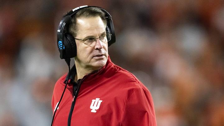 Jan 19, 2026; Miami Gardens, FL, USA; Indiana Hoosiers head coach Curt Cignetti against the Miami Hurricanes in the College Football Playoff National Championship game at Hard Rock Stadium. Jan 19, 2026; Miami Gardens, FL, USA; Indiana Hoosiers head coach Curt Cignetti against the Miami Hurricanes in the College Football Playoff National Championship game at Hard Rock Stadium.