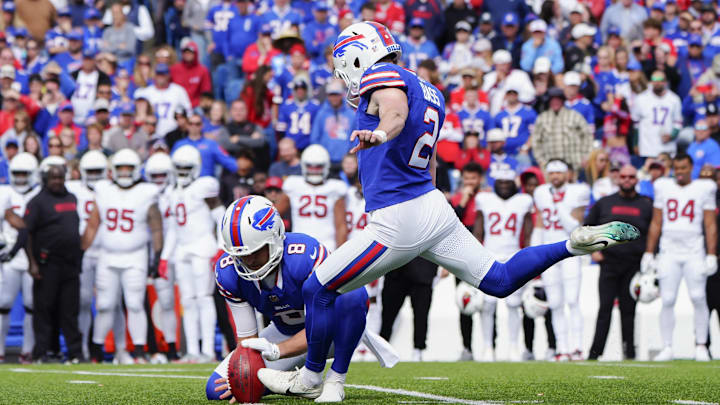 Buffalo Bills placekicker Tyler Bass is a good option at fantasy this week. 