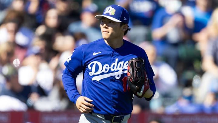 Feb 21, 2026; Tempe, Arizona, USA; Los Angeles Dodgers pitcher Yoshinobu Yamamoto against the Los Angeles Angels during a spring training game at Tempe Diablo Stadium. Mandatory Credit: Mark J. Rebilas-Imagn Images Feb 21, 2026; Tempe, Arizona, USA; Los Angeles Dodgers pitcher Yoshinobu Yamamoto against the Los Angeles Angels during a spring training game at Tempe Diablo Stadium. Mandatory Credit: Mark J. Rebilas-Imagn Images