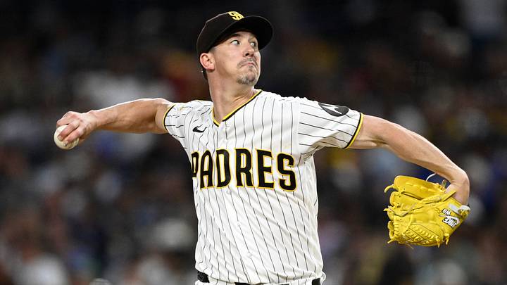 Aug 11, 2026; San Diego, California, USA; San Diego Padres starting pitcher Walker Buehler (10) delivers during the fifth inning against the Milwaukee Brewers at Petco Park. Mandatory Credit: Denis Poroy-Imagn Images Aug 11, 2026; San Diego, California, USA; San Diego Padres starting pitcher Walker Buehler (10) delivers during the fifth inning against the Milwaukee Brewers at Petco Park. Mandatory Credit: Denis Poroy-Imagn Images