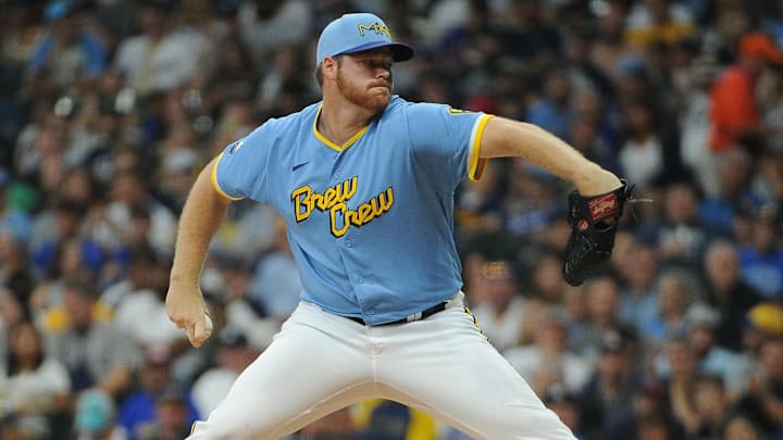 Sep 17, 2022; Milwaukee, Wisconsin, USA; Milwaukee Brewers starting pitcher Brandon Woodruff (53)