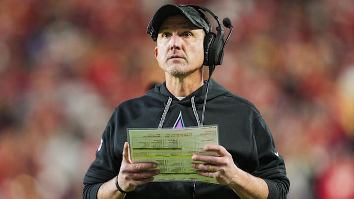 New Orleans Saints head coach Dennis Allen to a play against the Kansas City Chiefs