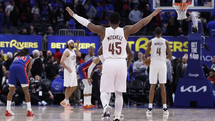 Donovan Mitchell will look to close out the Pistons with the Cavaliers tonight. 