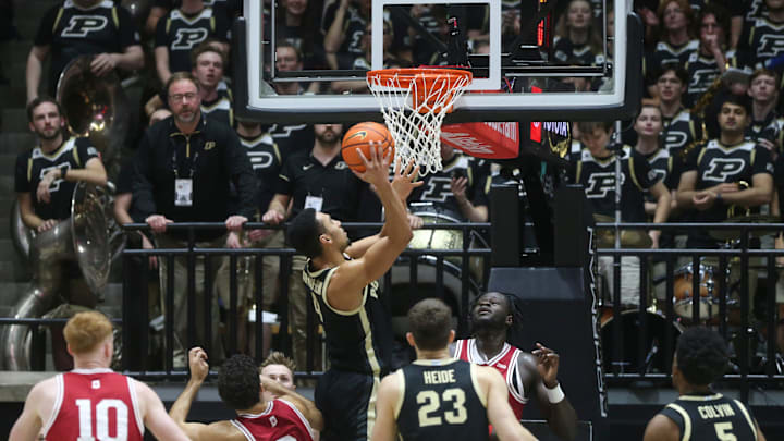 Purdue Boilermakers forward Trey Kaufman-Renn (4) shoots the ball 