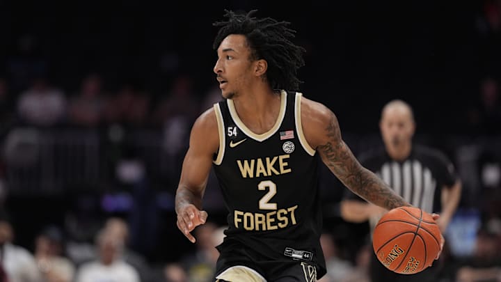 Mar 10, 2026; Charlotte, NC, USA; Wake Forest Demon Deacons forward Juke Harris.
