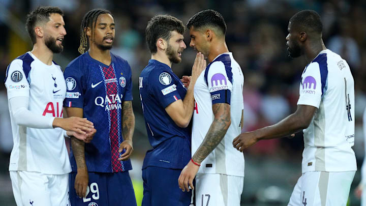 Tottenham clashed with PSG in Udine, Italy.
