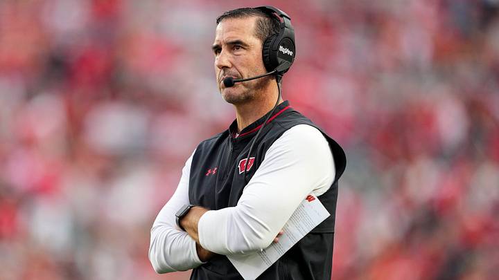 Wisconsin Badgers head coach Luke Fickell. Wisconsin Badgers head coach Luke Fickell.