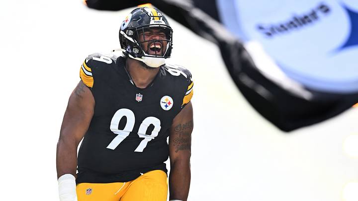 Sep 13, 2026; Pittsburgh, Pennsylvania, USA; Pittsburgh Steelers defensive tackle Derrick Harmon (99) is introduced before a game against the Atlanta Falcons at Acrisure Stadium. Mandatory Credit: Barry Reeger-Imagn Images Sep 13, 2026; Pittsburgh, Pennsylvania, USA; Pittsburgh Steelers defensive tackle Derrick Harmon (99) is introduced before a game against the Atlanta Falcons at Acrisure Stadium. Mandatory Credit: Barry Reeger-Imagn Images