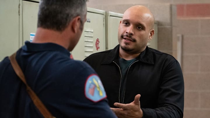 CHICAGO FIRE -- "What Went Wrong" Episode 806 -- Pictured: Joe Minoso as Joe Cruz -- (Photo by: Sandy Morris/NBC)