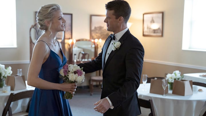 CHICAGO FIRE -- "Light Things Up" Episode 819 -- Pictured: (l-r) Kara Killmer as Sylvie Brett, Jesse Spencer as Matthew Casey -- (Photo by: Adrian Burrows/NBC)