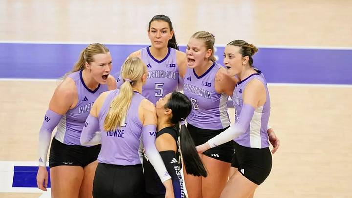 UW volleyball vs Washington State on September 13, 2026 in Seattle. Photo by David Ryder UW volleyball vs Washington State on September 13, 2026 in Seattle. Photo by David Ryder