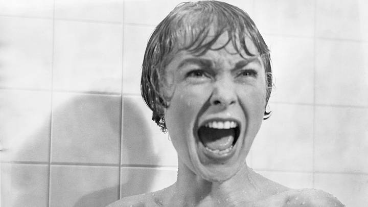 In the infamous 'Psycho' shower scene, Janet Leigh screams as Marion Crane. In the infamous 'Psycho' shower scene, Janet Leigh screams as Marion Crane.