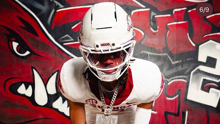 Arkansas 3-star defensive back commit John Catlin IV during his official visit Arkansas 3-star defensive back commit John Catlin IV during his official visit