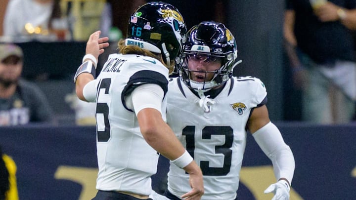 Oct 19, 2023; New Orleans, Louisiana, USA; Jacksonville Jaguars quarterback Trevor Lawrence (16).