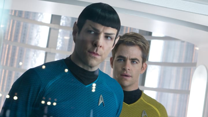 (Left to right) Zachary Quinto is Spock and Chris Pine is Kirk in STAR TREK INTO DARKNESS from Paramount Pictures and Skydance Productions.
